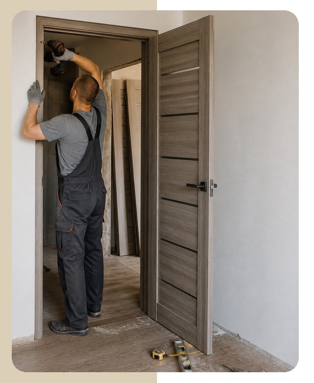 Замена межкомнатной двери в Ейске с аккуратным демонтажом
